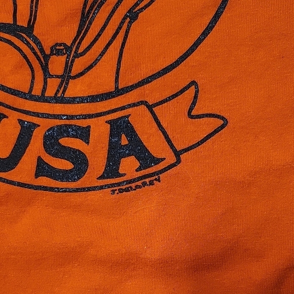 Soffe Orange Short Sleeve Henley Tee - Picture 7 of 7